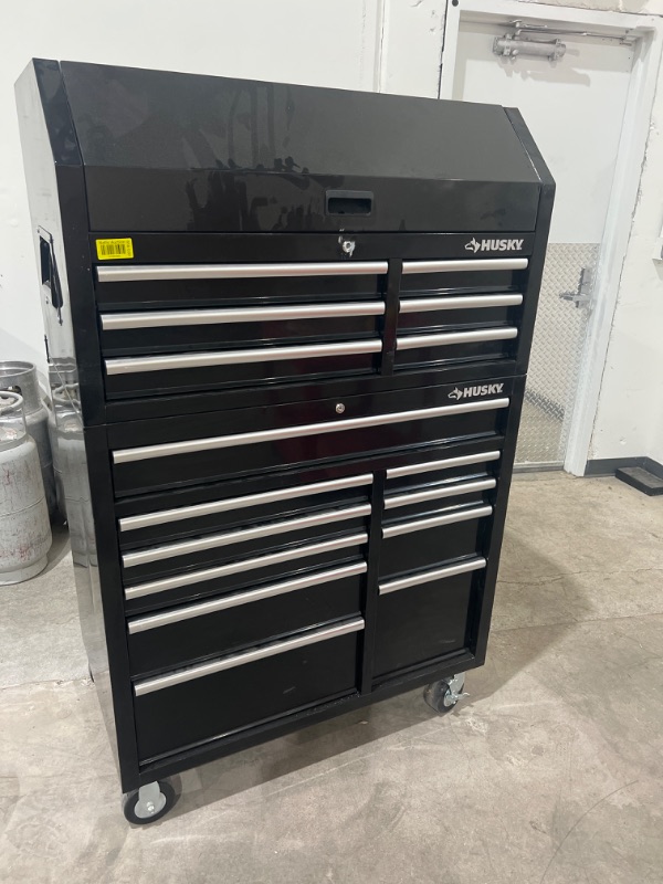 Photo 1 of Husky 41 in 16-drawer Tool Chest and Cabinet Set