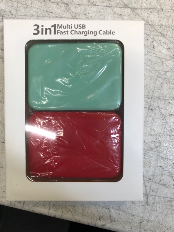Photo 1 of PURVONNIE 3 in 1 Multi Charging Cable, 2 Pack 3A Retractable USB Cable Fast Charger Cord,Data Transfer, Phone Holder, Compatible USB C(Type-C)/Micro USB, Compatible iPhone (RED + GREEN)

