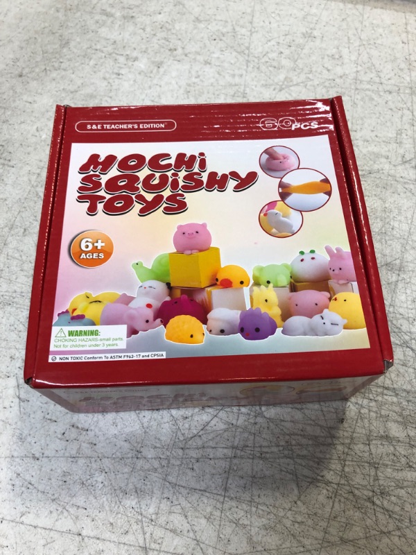 Photo 3 of 60Pcs Mochi Squishy Toys, Cute Animals, Assorted Colors, for Kids Boys Girls Party Favors Birthday Gifts 60 Pcs