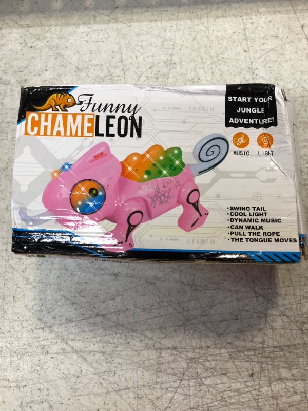 Photo 3 of Crawling Chameleon Baby Toy, Walking Tummy Time Chameleon Toy for Babies, Early Learning Educational Toys, Interactive Musical Light up Crawling Toys Moving Toddler Toys for Children Adults Teens Kids