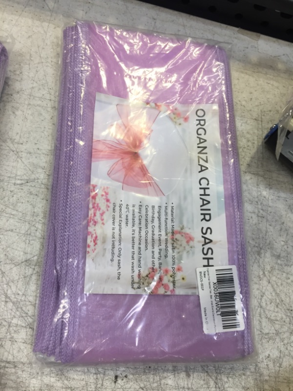 Photo 2 of 10 Organza Chair Sashes/Bows sash for Wedding or Events Banquet Decor Chair Bow sash -Purple