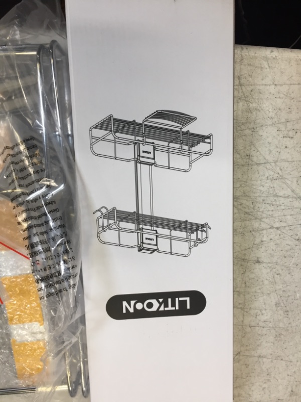 Photo 1 of 2-Pack Shower Caddy, Adhesive Shower Shelf, No Drilling Shower Organizer Movable, Rustproof Stainless Steel Shower Shelves for Inside Shower, Bathroom, Living Room, Kitchen, Toilet