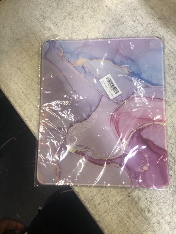 Photo 2 of Extended XL Marble Pink Mouse Pad with Stitched Edges, Waterproof Cute Full Large Gaming Mousepad, Big Long Non-Slip Mouse Mat Deskpad for Laptop, Keyboard, Computer for Women Office, 31.5 * 11.8 in Modern Art Marble Texture