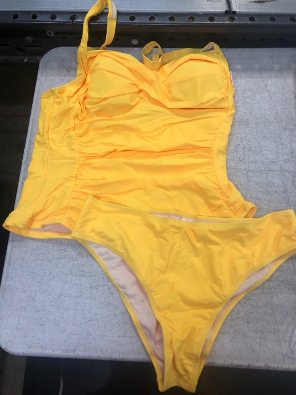 Photo 1 of 2PCS Yellow Tankini Set XL