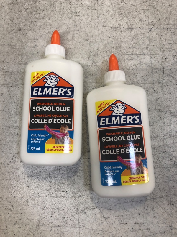 Photo 2 of Elmer's White PVA Glue | 225 mL | Washable and Kid Friendly | Great for Making Slime and Crafting White 225ml 225ml Liquid Glue (PACK OF 2)
