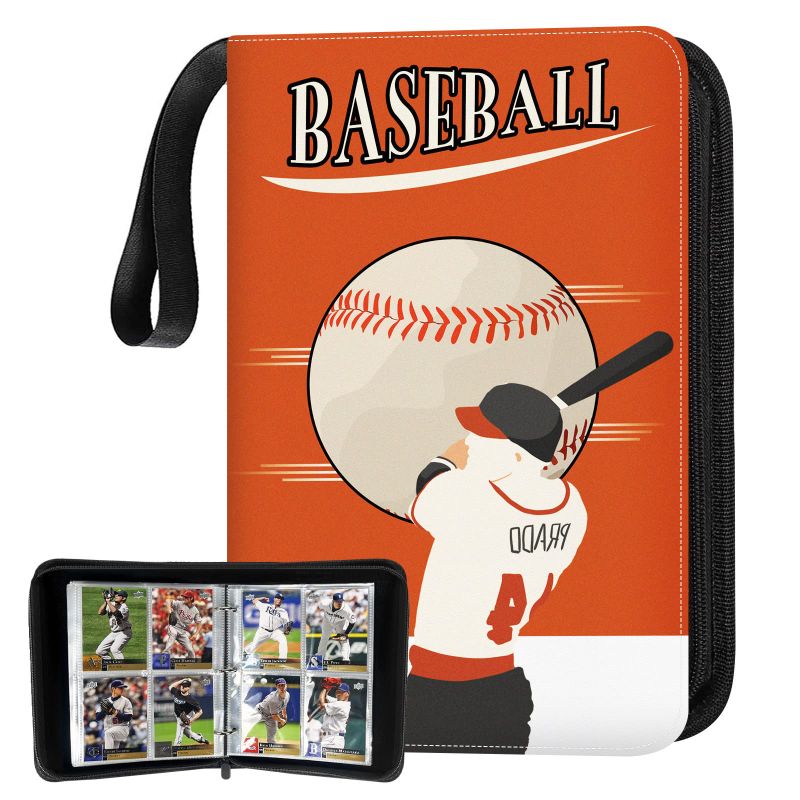 Photo 1 of [520 Cards] Baseball Card Binder for Trading Card, 9 Pocket Card Binder Includes 60 Pages Removable Sleeves, Card Storage Case is Fits for Collecting Football, Basketball or Gaming Trading Card