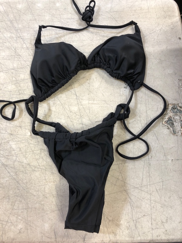 Photo 1 of 2 PIECE BIKINI - BLACK 
SIZE- LARGE