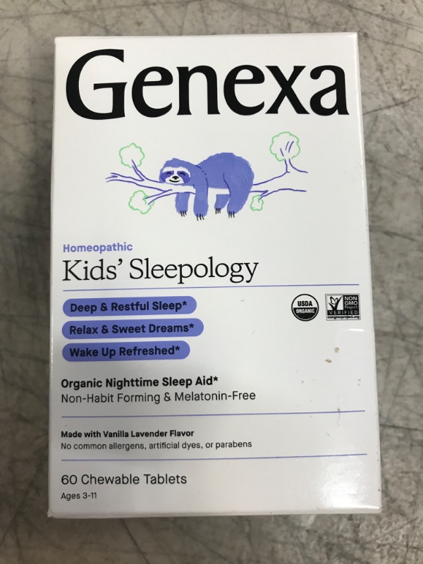 Photo 2 of Genexa Sleepology for Children – 60 Tablets | Certified Organic & Non-GMO, Melatonin-Free, Physician Formulated, Homeopathic | Sleep Aid for Children