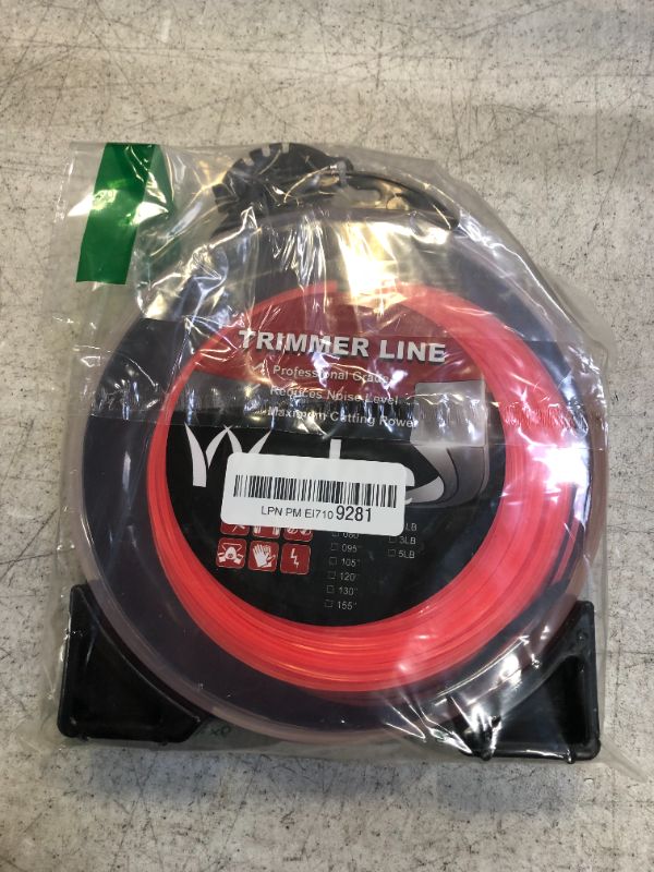 Photo 2 of 1 Pound 080 Trimmer Line, 300 ft String Trimmer Line Donut, Weed Eater String with Line Cutter, Orange Square 1lb 080"