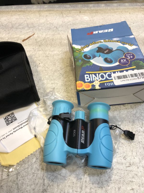 Photo 2 of Binoculars for Kids, Gifts for 3-12 Year Boys Girls, Compact Kids Binoculars 8x21 High-Resolution for Bird Watching, Camping, Exploration, Hiking, Hunting, Sports Events and Safari Park (Blue)