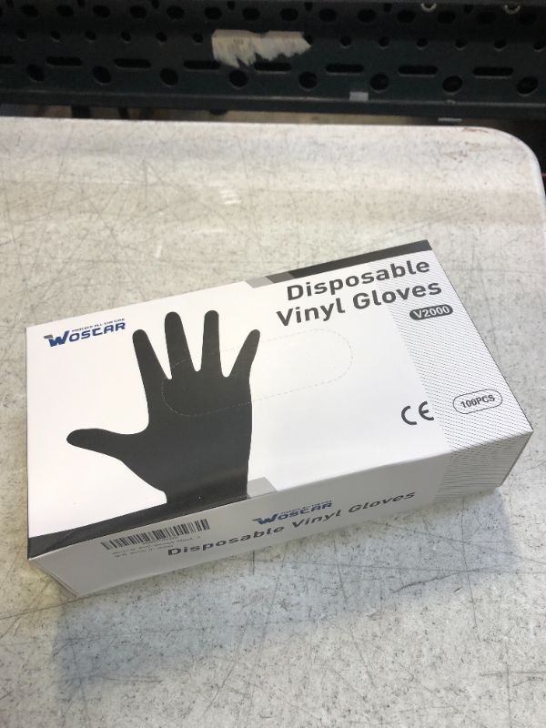 Photo 2 of Wostar Disposable Nitrile Gloves Powder & Latex Free 4mil Touch Screen Exam Disposable Non-Sterile Nitrile Gloves Black Small 4mil Small (Pack of 100)