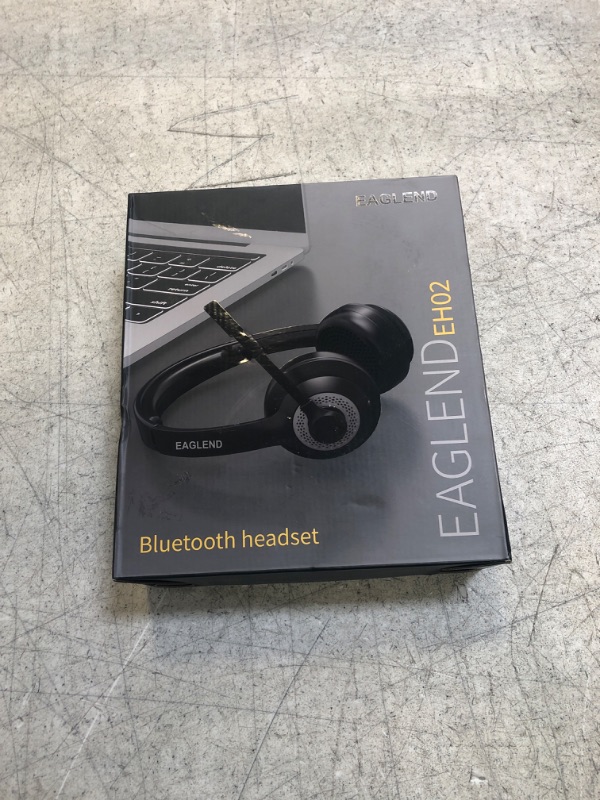 Photo 1 of Bluetooth Headset with Microphone, Wireless Headphones with ENC Noise Cancelling mic Mute V5.0 On-Ear Wired for Laptop/iPhone/Android/Cell Phones/Computer/Zoom/Ms Teams/Skype