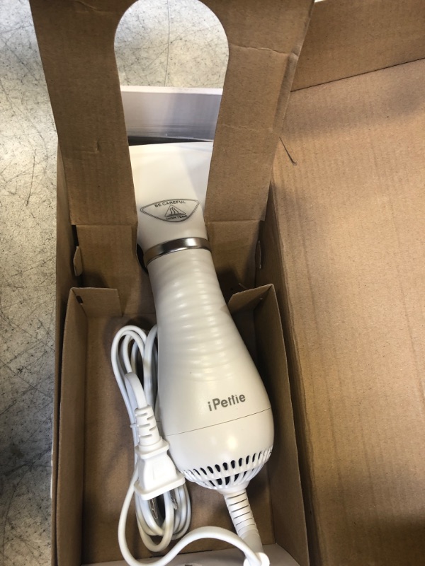 Photo 2 of iPettie Pet Hair Dryer with Slicker Brush, Quiet, 2 Heat Settings & Portable Dog Dryer, Professional Home Grooming Furry Drying Blower for Long Curly Hair & Undercoat Cat Dog, Wide Gap Slicker Brush