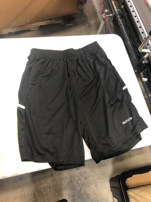 Photo 1 of BUYJYA Men's Workout Clothes Athletic Shorts  for Basketball Football Exercise Training Running Gym XL