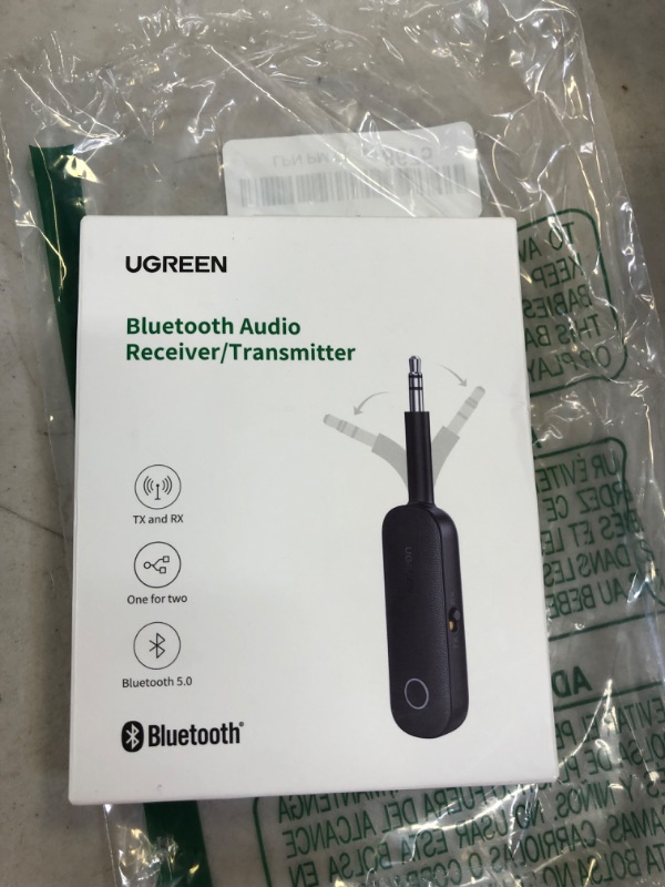 Photo 2 of UGREEN Bluetooth 5.0 Transmitter and Receiver 2 in 1 Wireless 3.5mm Bluetooth Adapter, Dual Devices Simultaneously, Aux Bluetooth Audio Car Adapter Compatible with TV Car Home Stereo System Headphones