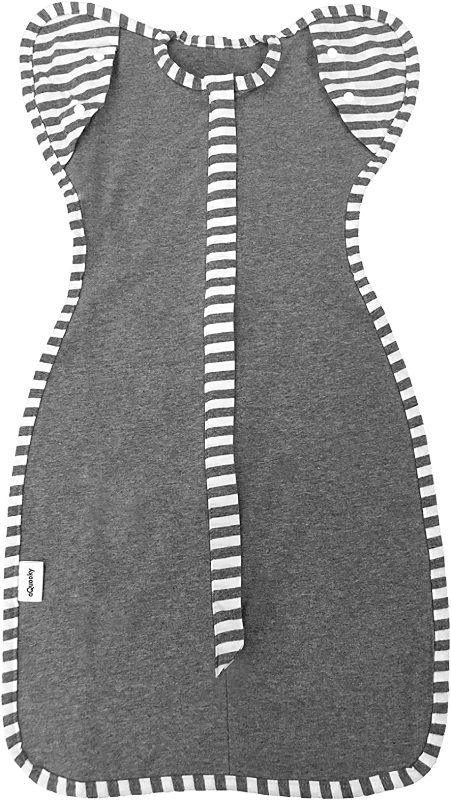 Photo 1 of  Baby Blanket Sack with Arms Free Design,Transition to Arms Free Wearable for Newborn Girl and Boy, Small 0-3Months,Grey Color
