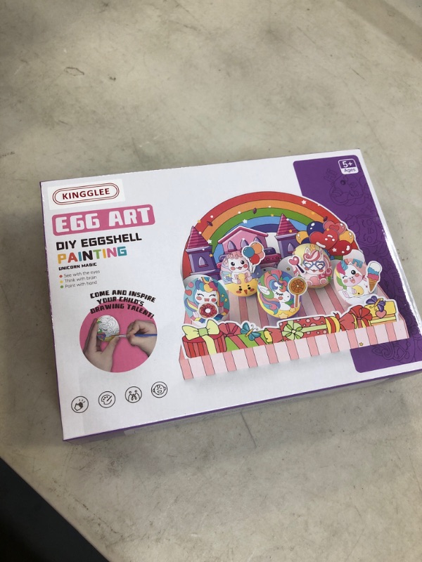 Photo 1 of Eggs Painting Kit Easter Decorating Toys Art and Crafts for Kids Unicorn DIY Egg 22PCS
