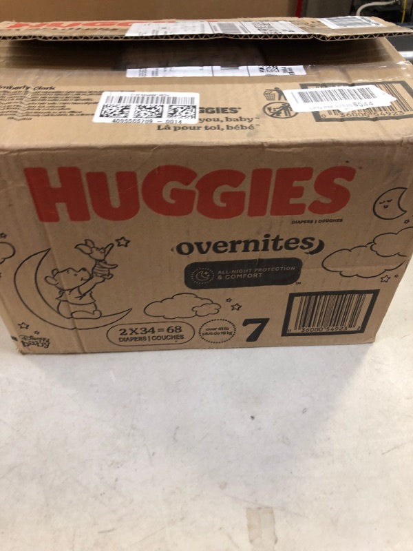 Photo 2 of Huggies Overnites Nighttime Baby Diapers, Size 7 (41+ lbs), 68 Ct Size 7 68