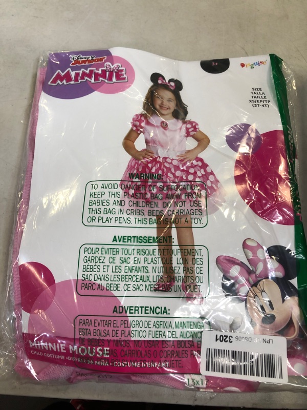 Photo 2 of Minnie Mouse Child Costume X-Small (3T-4T) One Color