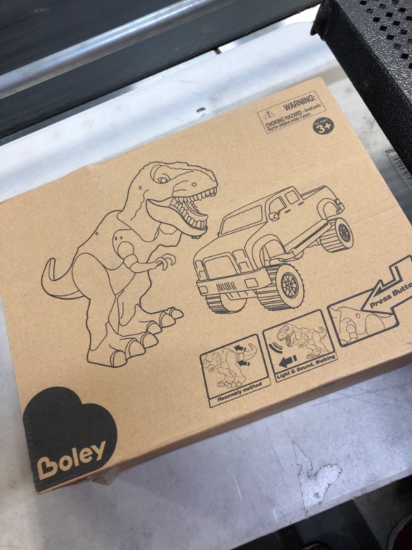 Photo 2 of Boley Walking T-Rex Dinosaur Playset - Tyrannosaurus Rex Figure with Ferocious Roaring Lights and Sounds Action - Perfect Dinosaur Lovers Set for Kids, Children, Toddlers!
