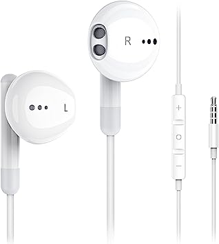 Photo 1 of Wired Earbuds with Microphone, Kimwood Wired Earphones in-Ear Headphones HiFi Stereo, Powerful Bass and Crystal Clear Audio, Compatible with iPhone, iPad, Android, Computer Most with 3.5mm Jack(Clear)
