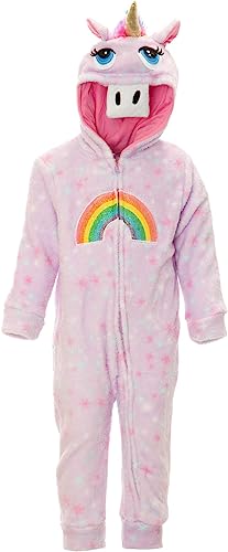 Photo 1 of Funstuff Animals Unicorn Baby Girls Fleece Zip Up Cosplay Fur Costume Coverall Woobie Tail Newborn to Big Kid
