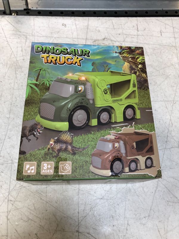 Photo 1 of Bennol Dinosaur Toys for Kids 1 2 3 4 5 Year Old Boys, 2 PCS Dinosaur Trucks with 8 Dinosaur Toys,Dinosaur Activity Playmat,Dino Cars Sets with Light Sound, Toys for 2 3 4 5 Toddlers Boys Gifts
