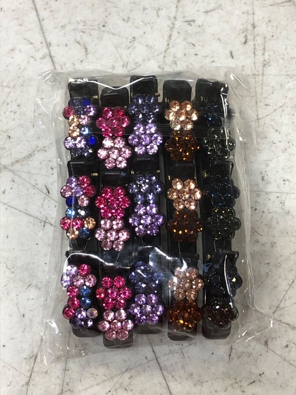 Photo 1 of 5 PCS SPARKLING CRYSTAL HAIR CLIPS WITH RHINESTONES