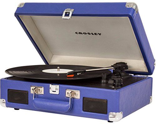 Photo 1 of Crosley CR8005C-PR Cruiser II Portable Battery Powered 3-Speed Turntable, Purple
