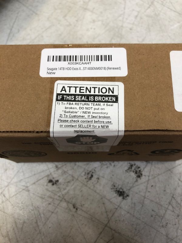 Photo 1 of Seagate Exos X16 14TB 7200 RPM SATA 6Gb/s 256MB Cache 3.5-Inch Internal Data Center HDD Enterprise Hard Drive (ST14000NM001G)
+++FACTORY SEALED+++