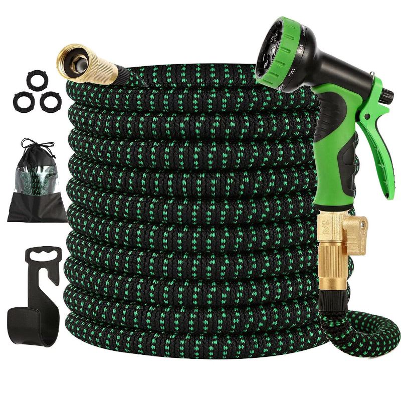 Photo 1 of 50FT Garden Hose Water Hose with 10-Way Nozzle
