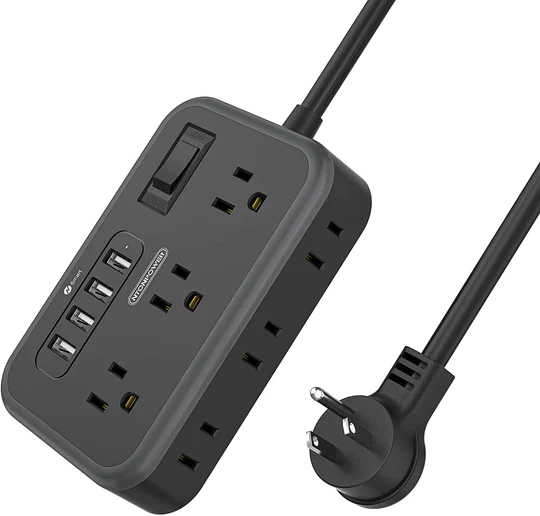 Photo 1 of Ntonpower Chrono charge 6 Outlets 4 USB Flat Plug Power Strip
