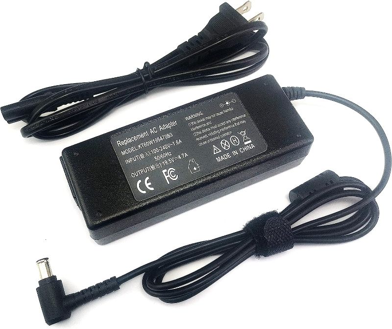 Photo 1 of 19.5V Power Supply Compatible with Sony Bravia KDL-32 KDL-40 KDL-42 KDL-48 KDL-55 KDL-32W700B KDL-40R510C KDL-40W600B KDL-42W650A KDL48W590B KDL48W600B KDL55W650D Smart LED LCD HDTV Screen TV Charger
