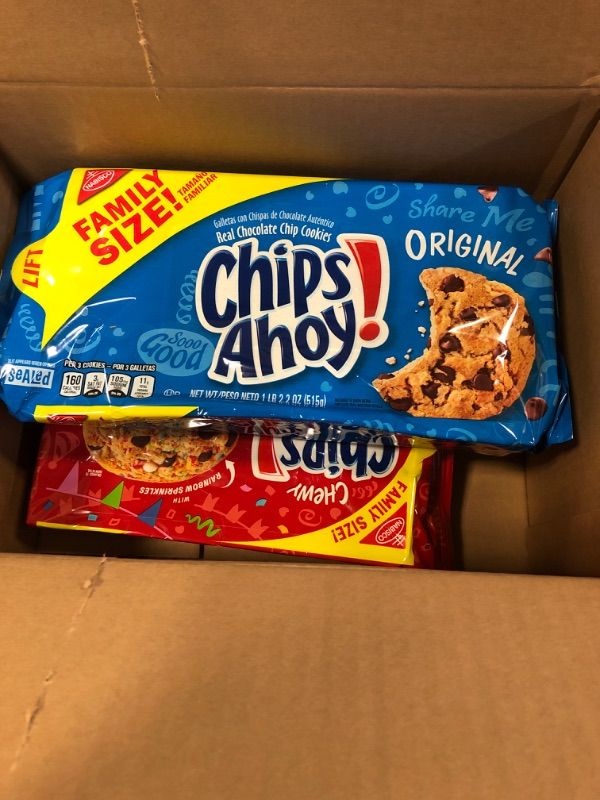 Photo 1 of CHIPS AHOY! Original Chocolate Chip Cookies, Family Size, 18.2 oz,CHIPS AHOY! Chewy Confetti Cake Chocolate Chip
