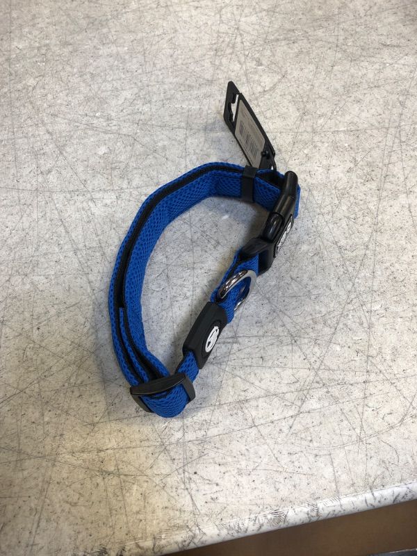 Photo 2 of DDOXX Airmesh Dog Collar - Strong and Adjustable Collars Dogs - L (Blue) L - 1.3 x 17.7-26.8 in Blue