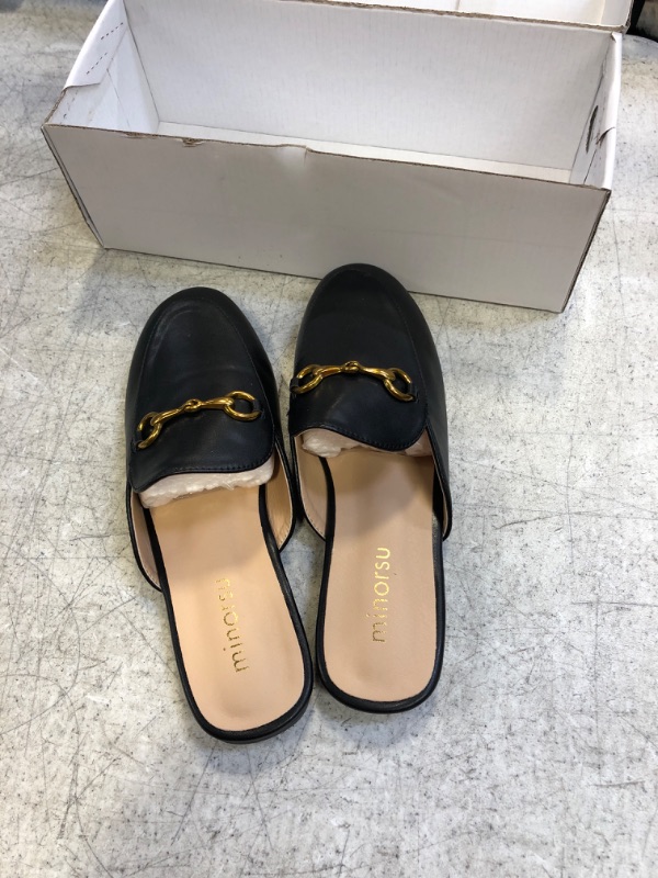 Photo 1 of  WOMENS BLACK SLIP ON SANDALS ( SIZE: 6.5 ) 