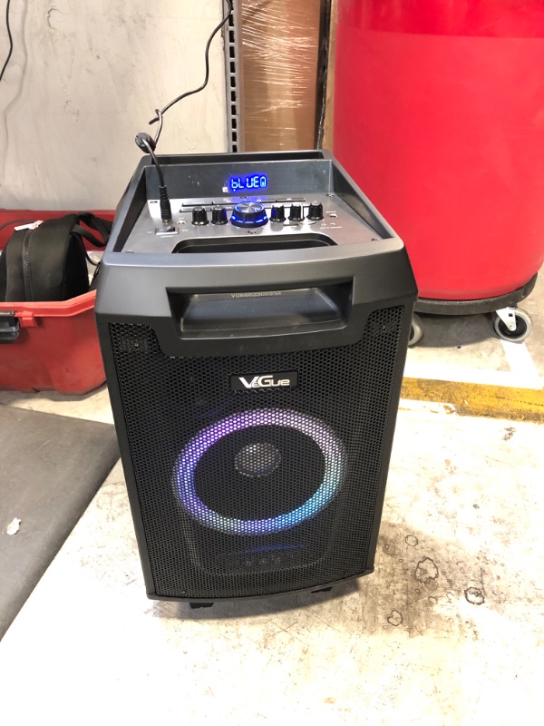 Photo 2 of VeGue Karaoke Machine, Bluetooth Speaker PA System for Adults & Kids with 2 Wireless Microphones, 8'' Subwoofer, Wireless Singing Machine for Christmas Party, Wedding, Gathering(VS-0866)