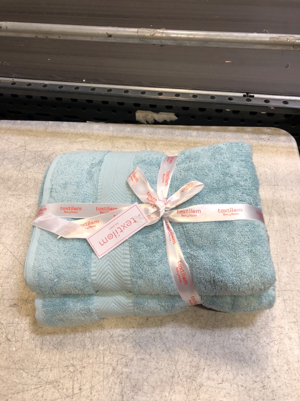 Photo 1 of 2 PC LIGHT BLUE TOWELS 