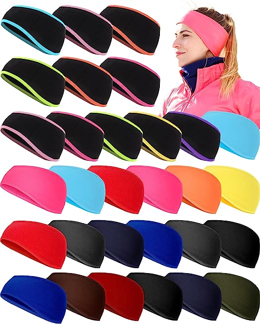 Photo 1 of 30 Pcs Ear Warmer Headband Bulk Fleece Winter Headband Stretch Unisex Ear Warmers Cold Weather Full Cover Ear Muffs Headband for Men Women Outdoor Activities Sports Ski Running Cycling
