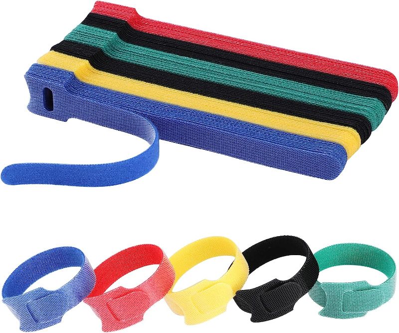 Photo 1 of 120PCS 6 Inch Cable Ties Reusable, Multi-Purpose Wire Ties, Cord Organizer, Cable Organizer, Adjustable Cable Management, 5 Colors
