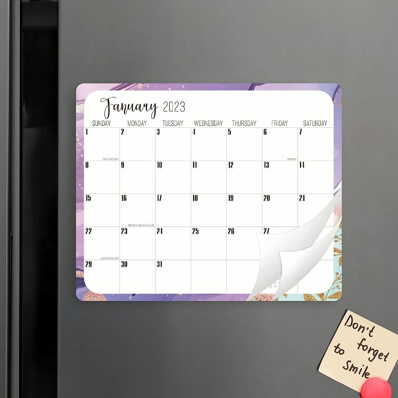 Photo 1 of Yasest Magnetic Calendar for Fridge - 2023 Monthly Refrigerator Calendar Pad 13 x 10.6 Inches Wall Calendar, Jan 2023 - Dec 2023, 12 Months Planning - Fridge Calendar -- 2 COUNT --
