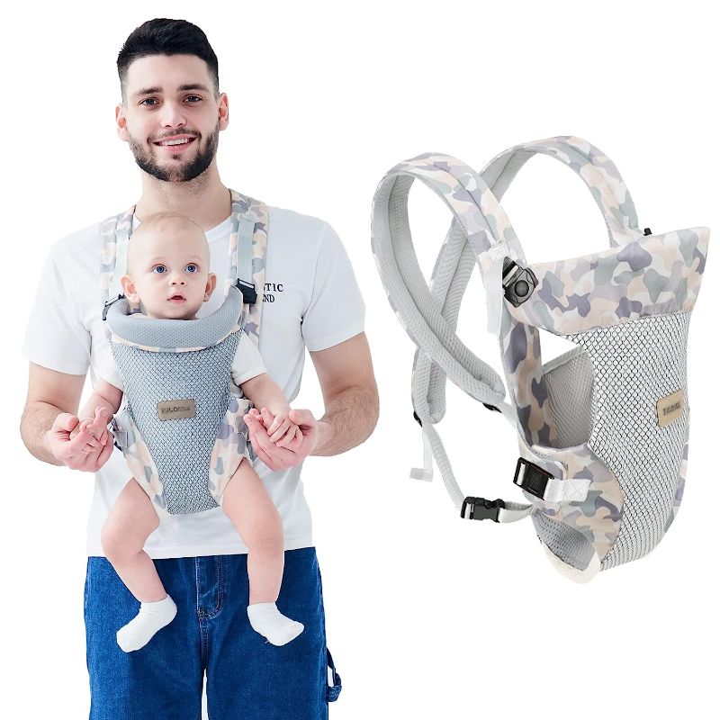 Photo 1 of Baby Carrier, Embrace Cozy 4-in-1 Infant Carrier Ergonomic Adjustable Holder Portable Convertible Front and Back Backpack Carry for Infants Toddlers Babies Girl and Boy 12-40 Pounds (Gray)