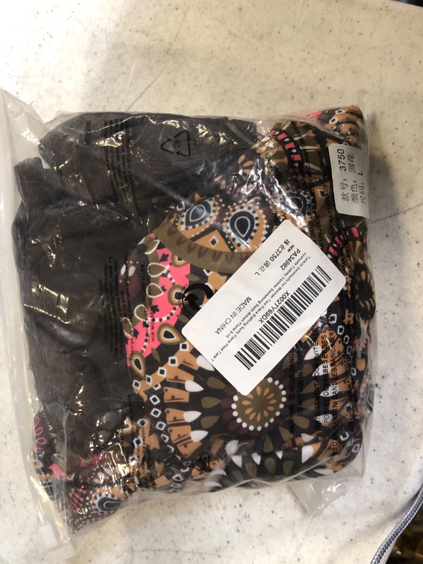 Photo 2 of American Trends Two Piece Bathing Suits for Womens Tankini Swimsuits Plus Size Swimwear with Tummy Control Boyshorts 8-10 A Brown Floral SIZE L 