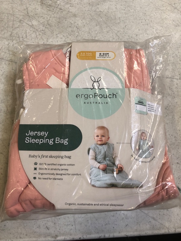 Photo 2 of ergoPouch 2.5 Tog Winter Jersey Sleeping Bag Organic Cotton (Berries, 8-24 Months) Berries 8-24 Month