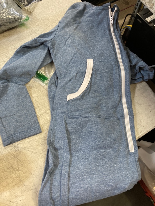 Photo 1 of Ekouaer Onesies Zipper Up Union Jumpsuit One Piece Base Layers Hooded Sweatshirt Sleepwear for Women S