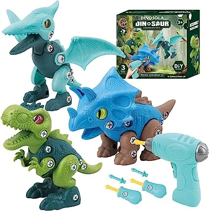 Photo 1 of DINOSOLA, Dinosaur Toys for Kids 3-5, Ice Age Dawn of The Dinosaurs, Dino Toys, Kid, Toddler, Boy for Building Gummy Dinosaurs Figures for 4 5 6 7 8 Year Old Boys Girls, Birthday Gift for Kids
