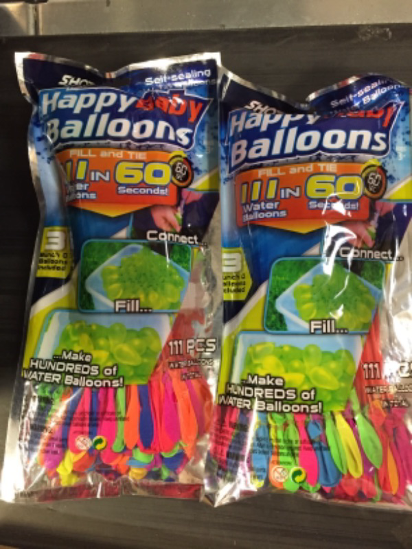 Photo 2 of 111 Multicolor Water Balloons - Fill Each Set in Just 60 Seconds!
pack of 2 