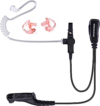 Photo 1 of COMMIXC Walkie Talkie Earpiece, Covert Air Acoustic Tube Headset with PTT and Mic, Compatible with Motorola Mototrbo Two-Way Radios APX4000 APX7000 APX8000 XPR6350 XPR6550 XPR7350 XPR7550
