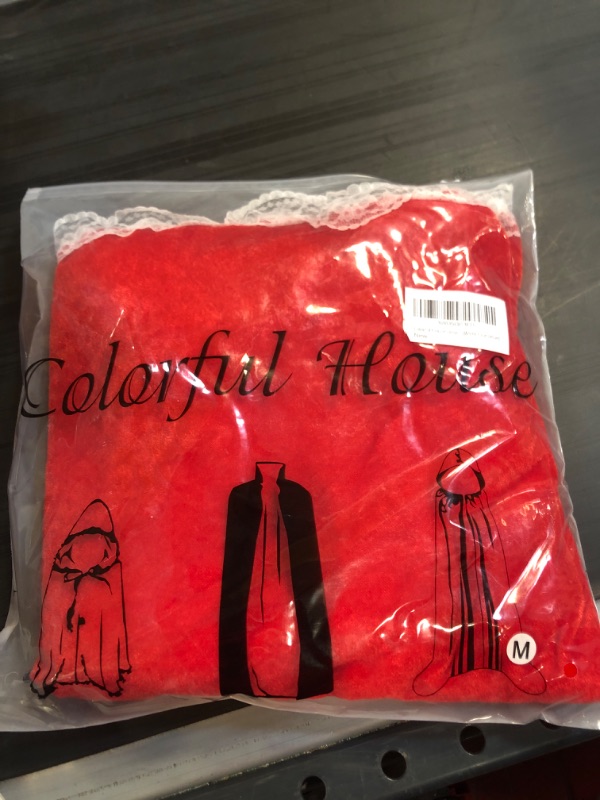 Photo 1 of Colorful House Velvet Red Riding Hooded Velvet Cloak Halloween Christmas Cosplay Party Fancy Cape
size- M