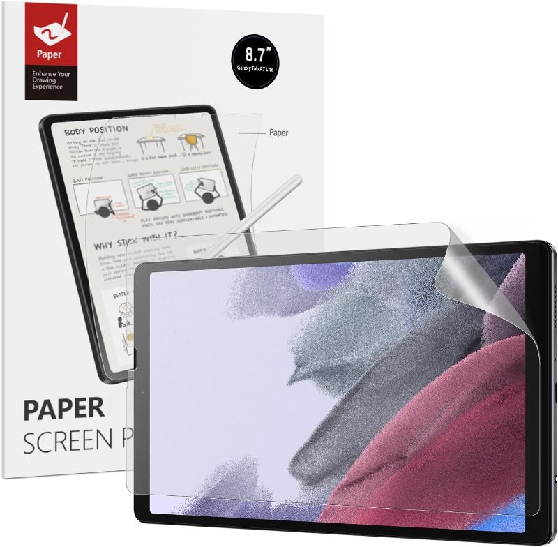 Photo 1 of bersem [2 PACK Paperfeel Screen Protector Designed for Samsung Galaxy Tab A7 Lite 8.7 inch, Anti Glare with Easy Installation Kit Write and Draw Like on Paper
PACK OF 5